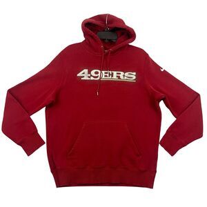 Nike NFL San Francisco 49ers Hoodie Mens Size Large Red Sweatshirt